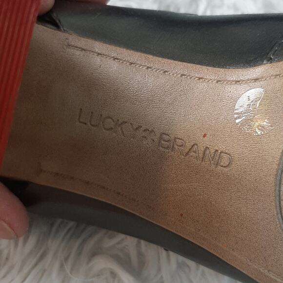 LUCKY BRAND TAFIA LACE UP LASER CUT-OUT STACKED HEELS CUSTOMIZED SIZE 8.5 - Picture 9 of 12